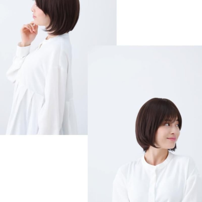 毛付き帽子 医療用ウィッグ 毛付きぼうし ボブ ナチュラル 自然 フル