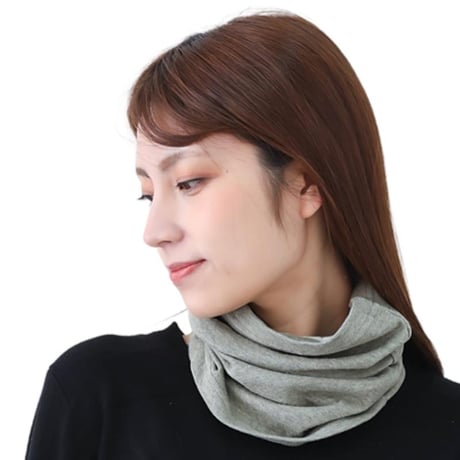 ネックウォーマー オーガニックコットン100％ 日本製3WAY 帽子 ヘアターバン レディース 綿100 首元カバー 肌にやさしい 軽量 薄手 抗がん剤 医療用帽子 就寝 冷え対策 春夏秋冬 UV対策