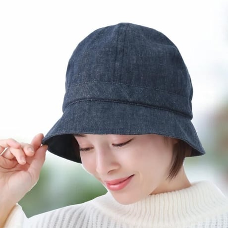 医療用帽子 抗がん剤帽子 ハット デニム おしゃれ かわいい 紫外線 日よけ デニムクロッシェ