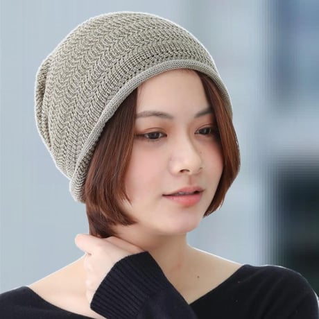 医療用帽子 ニット帽 抗がん剤 女性 男性 おしゃれ 就寝用 抗がん剤 日本製 脱毛用 抗がん剤 ドラロンコットンワッチブラック杢