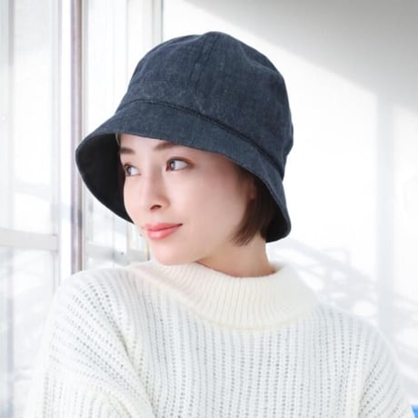 医療用帽子 抗がん剤帽子 ハット デニム おしゃれ かわいい 紫外線 日よけ デニムクロッシェ