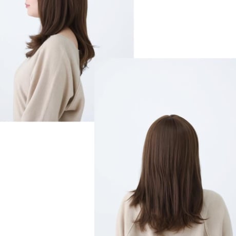 毛付き帽子 医療用ウィッグ 毛付きぼうし セミロング カール 自然 ウィッグ E27