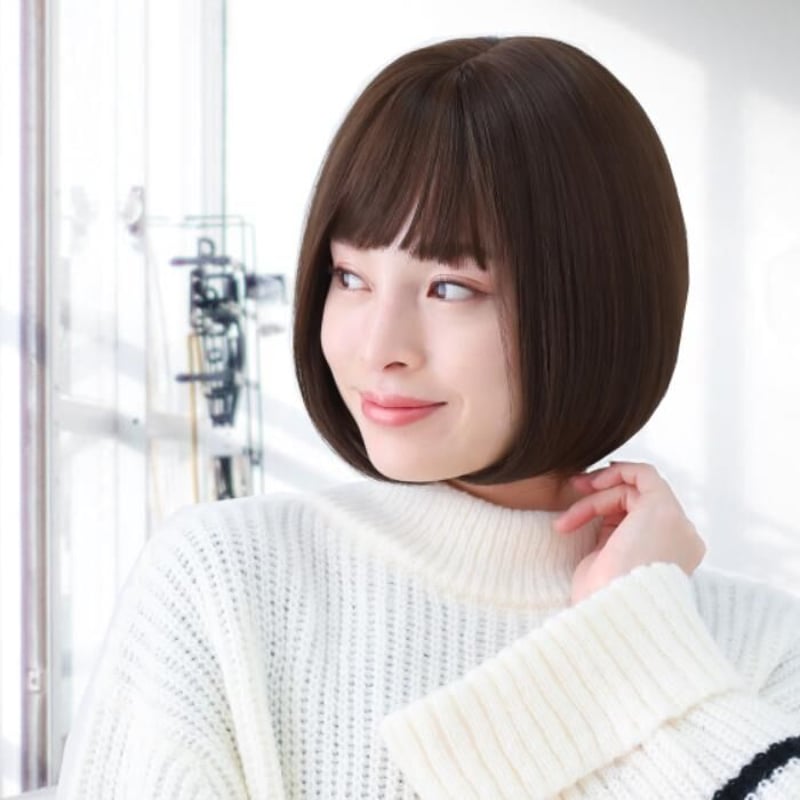 たこ　超美品　医療用　フルウィッグ　ダークブラウン ボブスタイル たこ 超美品 医療用 フルウィッグ ダークブラウン ボブスタイル