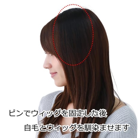 人毛100％ ポイントウィッグ ヘアピース 総手植え エクステ 自然 医療用 円形脱毛症 部分ウィッグ ポイントウィッグYP006