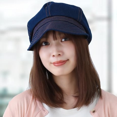医療用帽子 オーガニックコットン 女性 おしゃれ 抗がん剤 可愛い ケア帽子 かわいい つば付き オーガニックコットン デニムキャスケット