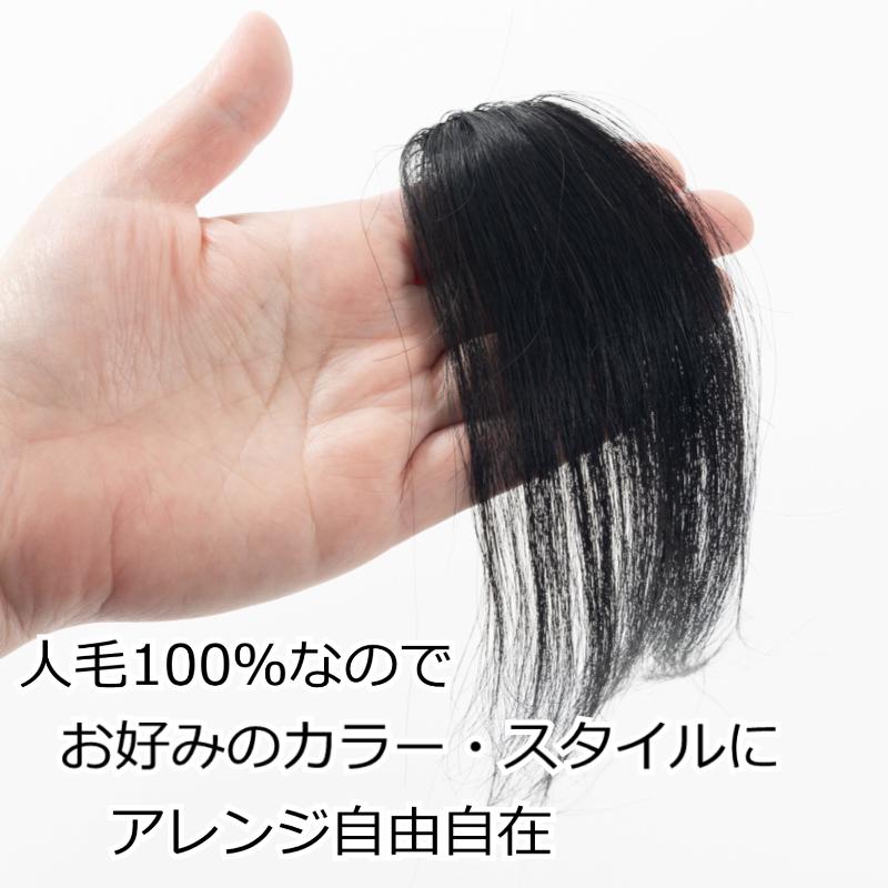 人毛100％ ポイントウィッグ ヘアピース 総手植え エクステ 自然 医療