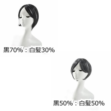 ヘアピース 白髪混 簡単装着 自然な分け目 部分ピース トップ かつら ヘアピース 部分ウィッグ 自然 部分かつら 部分ピース 脱毛 抗がん剤 薄げ隠し 白髪混ヘアピース OE2520
