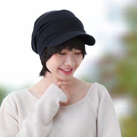 毛付き帽子 医療用ウィッグ 毛付きぼうし 人毛ミックス ショート 自然 ウィッグ T32BR