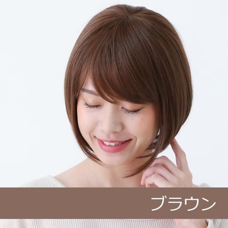医療用ウィッグ ショート 毛付き帽子 女性用 ウィッグ ボブ ショート フルウィッグ 自然 ブラウン レディース 人工頭皮付き TF390
