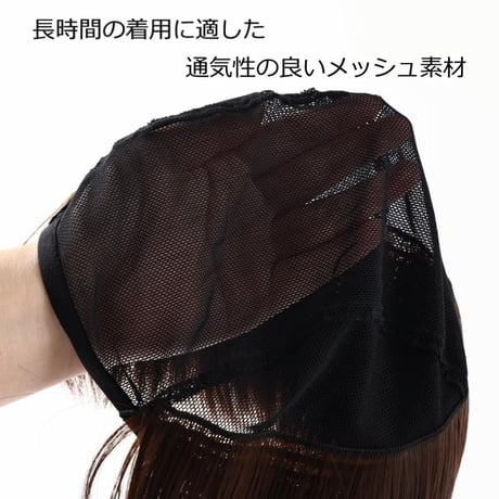 帽子ウィッグ ハーフウィッグ 医療用ウィッグ 人毛  前髪 ショート 通気性 伸縮ネット 軽量 毛付き帽子 髪付き帽子 ウィッグ付き帽子 YB06