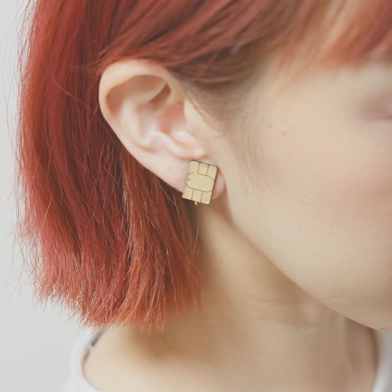 両耳セット】SIM CARD Earrings /Ear Clips | CHAKIR