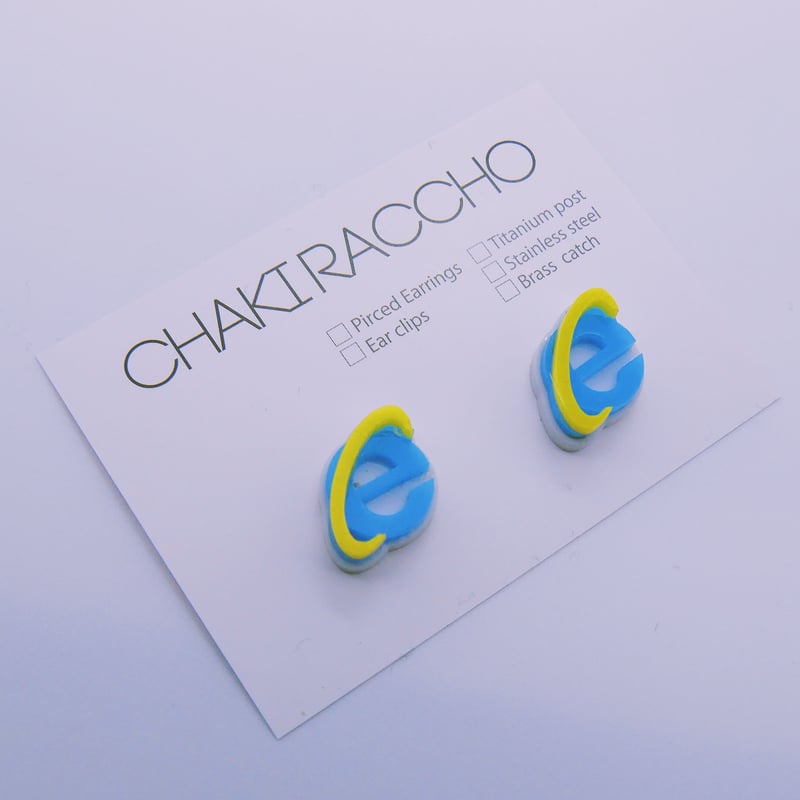 両耳】Internet Explorer Earrings /Ear Clips |