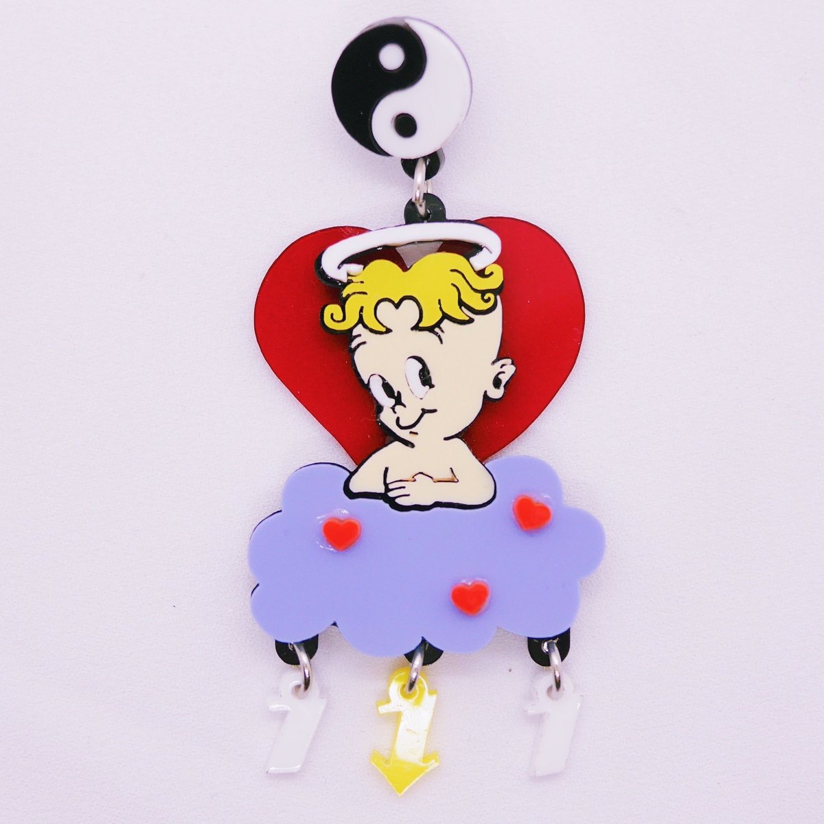 Frenchクラシック天使と女性像＃こころラッキーチャーム Frenchクラシック天使と女性像＃こころラッキーチャーム French