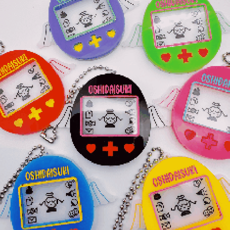 推し活！育成型ポケットゲーム　ネックレス/キーホルダー　 Pocket game necklace/key ring