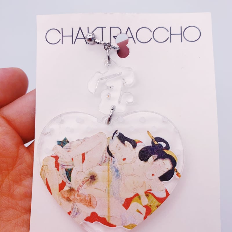harue開運絵画　❀水晶ピアス❀ 片耳】春画クリア Single Earrings | CHAKIRACCHO
