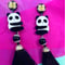 黒タッセルが可愛いパンダ Single Earrings /Ear Clips