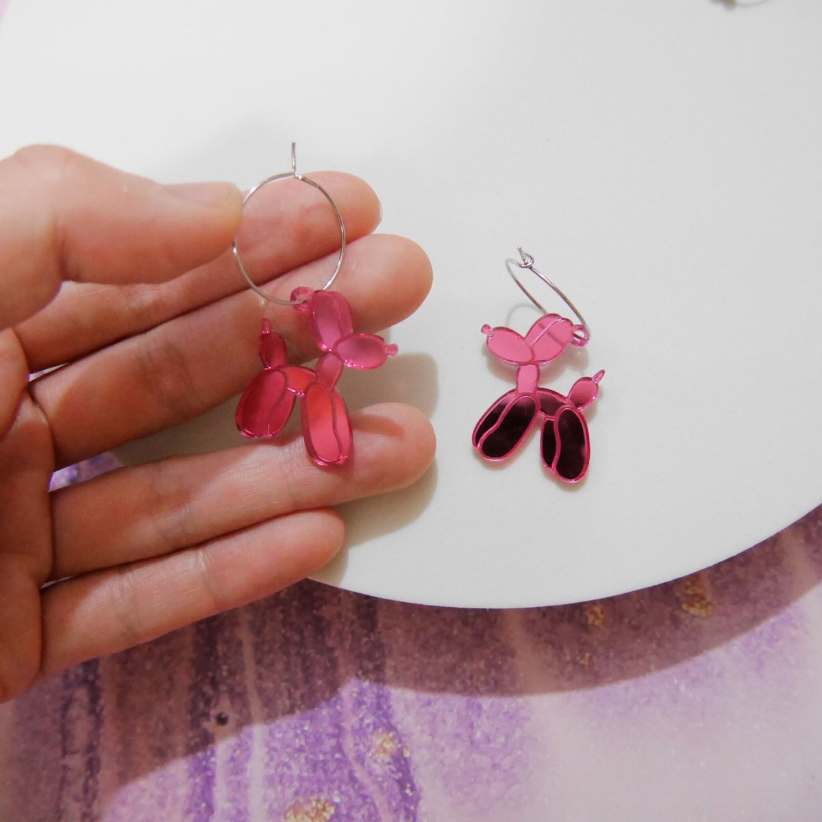 小ぶり！犬のバルーンアート Earrings /Ear Clips | CHAKIRACCHO