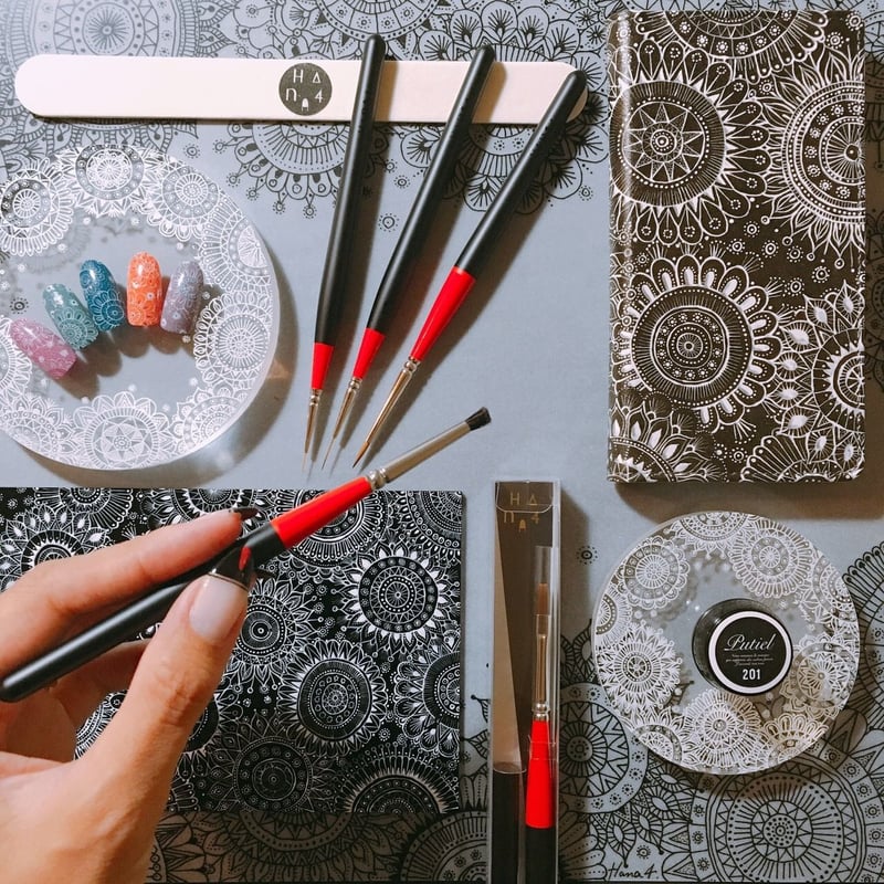 昼までセール☆カリスマネイルアーティスト☆hana4先生プロデュース筆セット Nail Art Brushes Set
