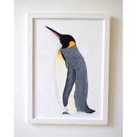 【原画】　海辺の記録 "キングペンギン"