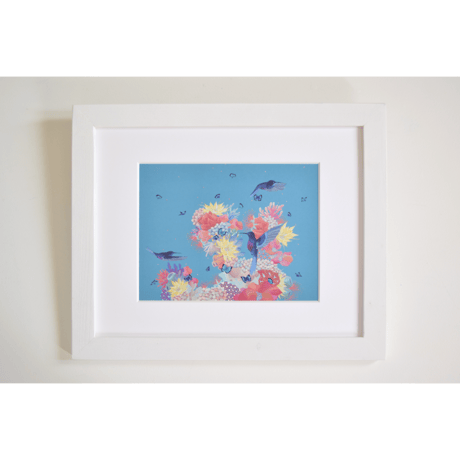 【マットプリント】　HUMMINGBIRD “CORAL EGG”