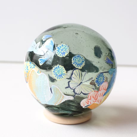 【原画】　Coral Garden Glass float "コククジラ”