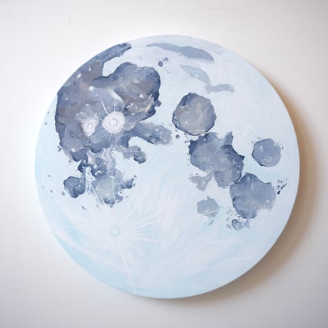 原画 Little moon Blue (直径40cm) | SEA SIDE MUSEUM