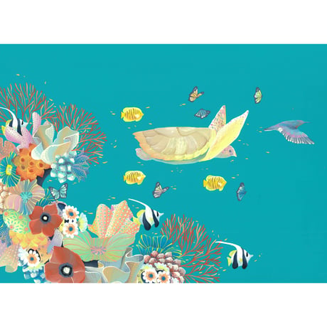 【マットプリント】　TURTLE  “FRIENDS“