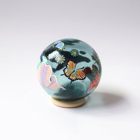 【原画】　Coral Garden Glass float "ザトウクジラ”