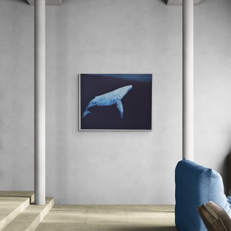 【原画】　Under the moonlight "Humpback"