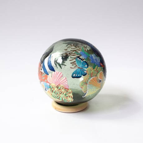 【原画】　Coral Garden Glass float "ツバメ”