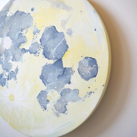 【原画】　Little moon Yellow (直径４０cm)
