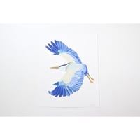 原画　BIRD Gray heron