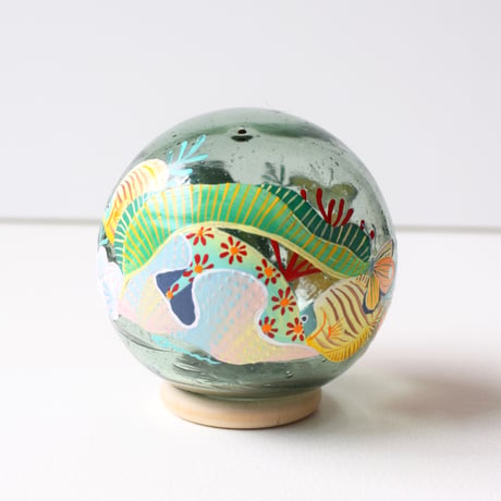 【原画】　Coral Garden Glass float "バタフライフィッシュ”