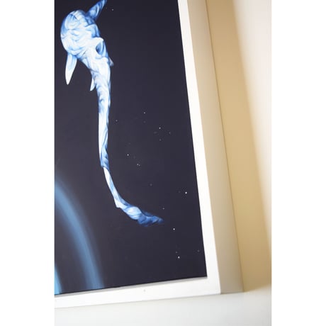 【原画】　Under the moonlight "Banded houndshark"