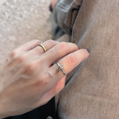 【LOVERS】silver925 cross Ring