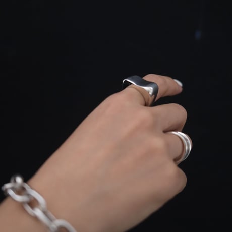 【LOVERS original】silver925 volume square Ring