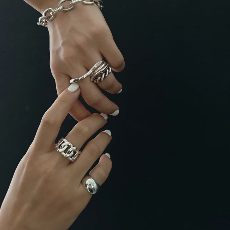preek【23SS】double ring silver925 シルバーリング LOVERS original】silver925 double Ring | SEULEMENT