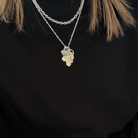 【LOVERS】silver925 charm chain Necklaces