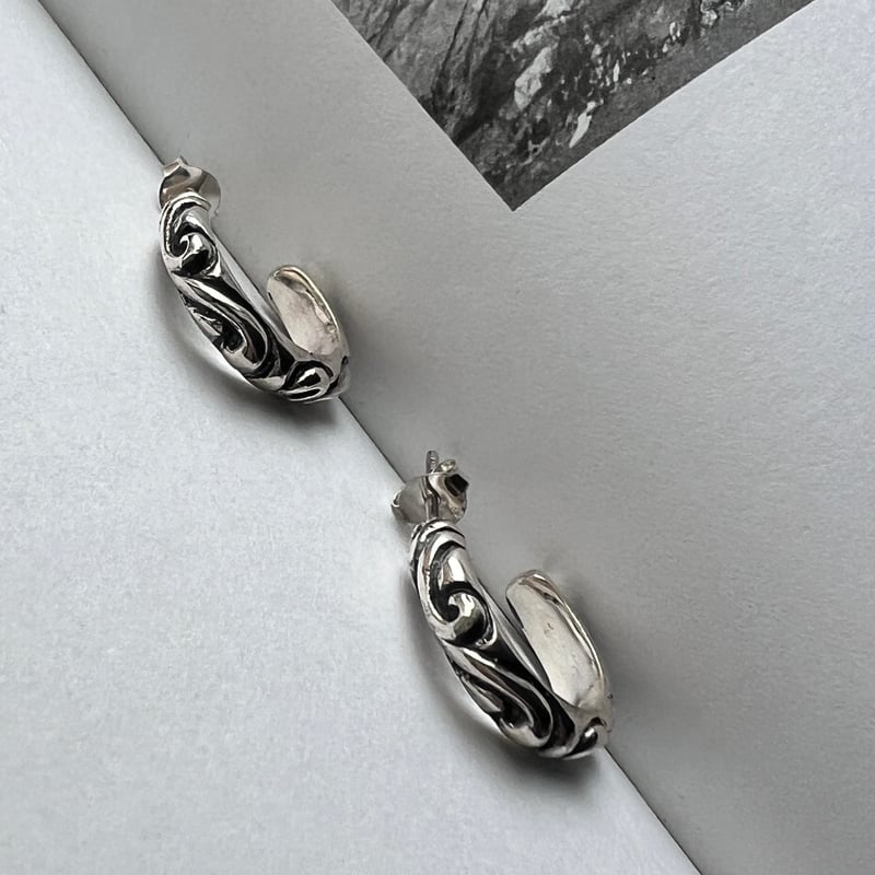 CHIEKO＋heart stock pierce (silver) LOVERS】silver925 design Pierce | SEULEMENT