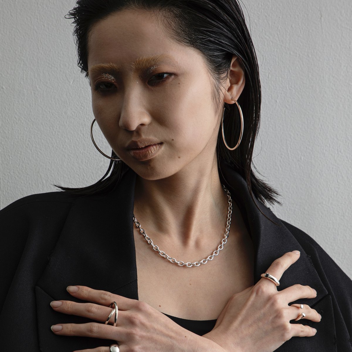 LOVERS original】silver925 bighoop pierce | SEU