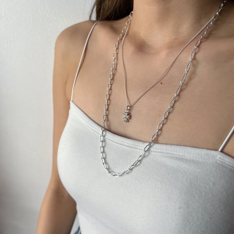 【LOVERS】silver925 czcross Necklaces