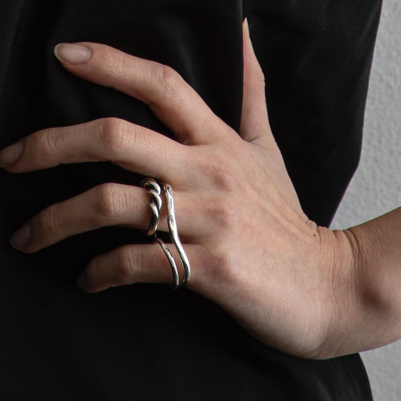 preek【23SS】double ring silver925 シルバーリング LOVERS original】silver925 double Ring | SEULEMENT