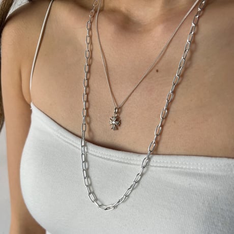 【LOVERS】silver925 czcross Necklaces