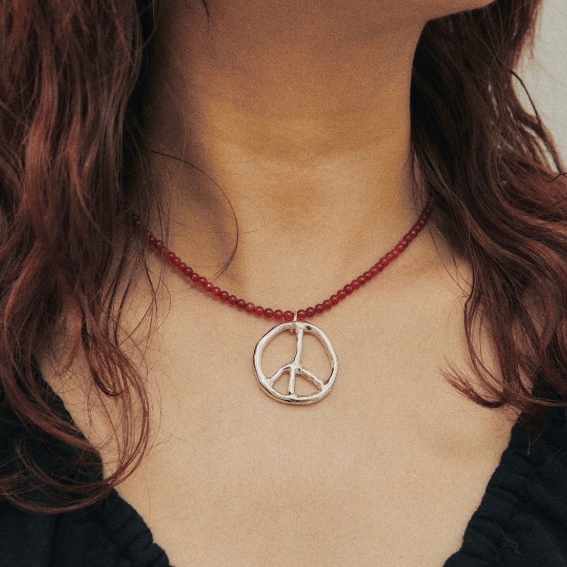 asebi×LOVERS】Naturalstone Choker(Onyx/Retagate