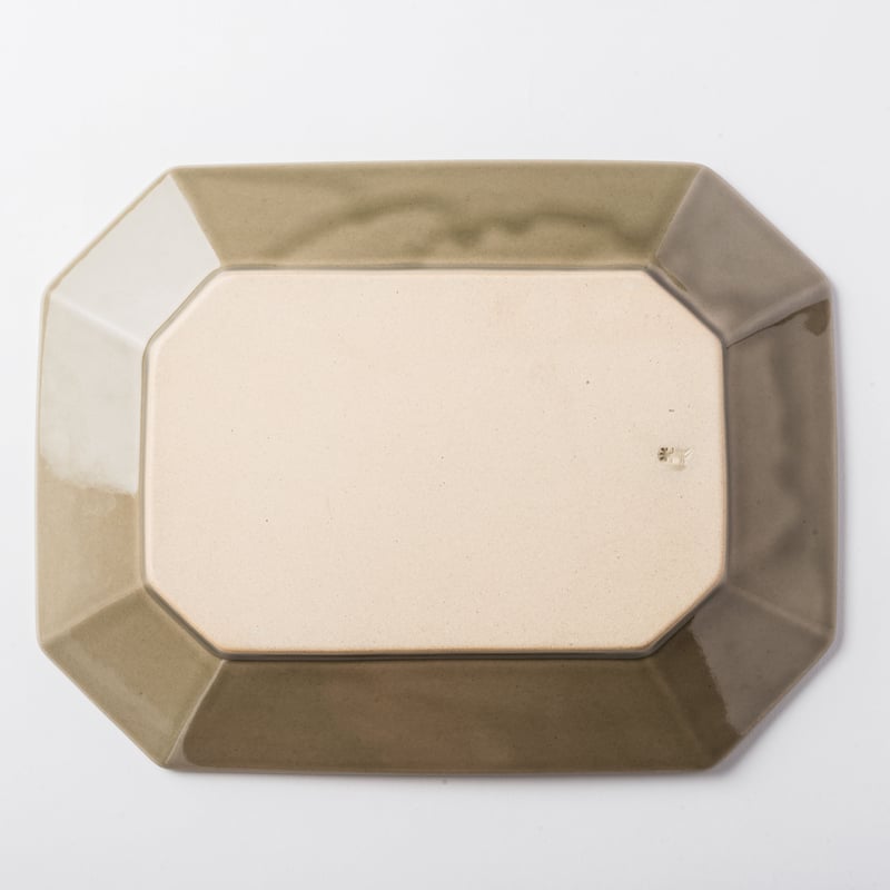 内田鋼一 四方皿 内田鋼一セレクト 萬古焼 八角皿 L グレー 〔 着払い