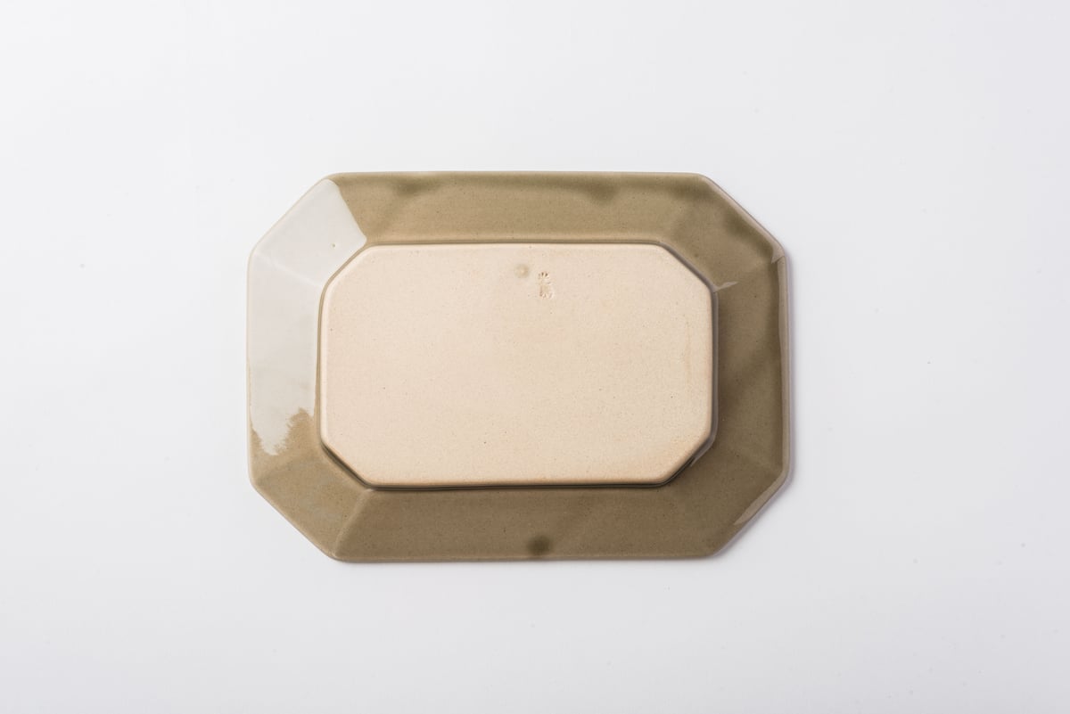 内田鋼一セレクト 萬古焼 八角皿 M グレー 〔 着払い