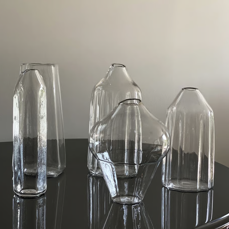 谷口嘉 ガラス製 金色の縁取りのオーバル皿 谷口嘉 ガラス製 金色の縁取りのオーバル皿