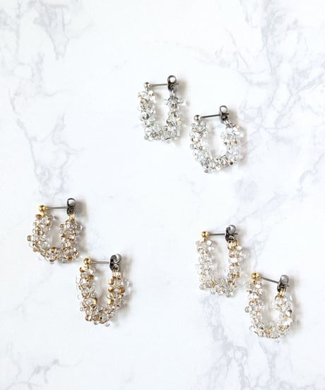 Clear drop series 【a string of light 】ピアス