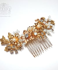 Antique brass Flowers  Hair accessory 2