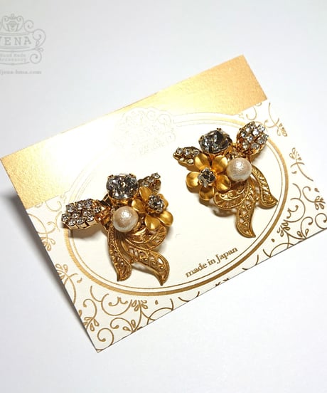 WING  LEAF & FLOWER イヤリング/ピアス